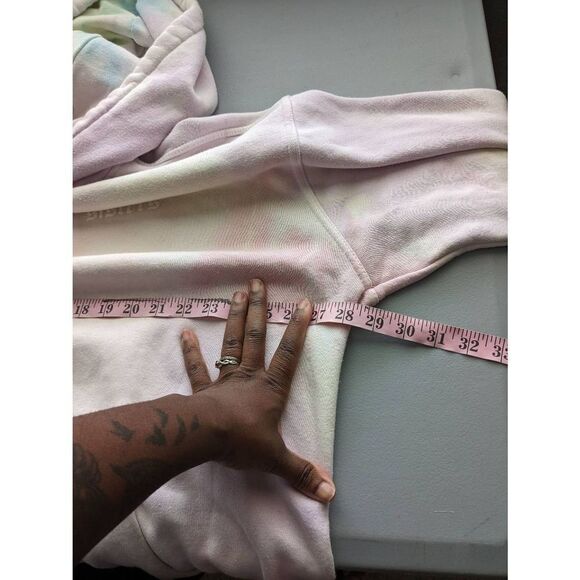 Sisters apparel by Safety Pin Hoodie Tie dye rainbow sherbet pastel oversized - Picture 10 of 13